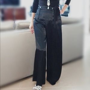 Chanel Black Wide Leg Pants SZ36